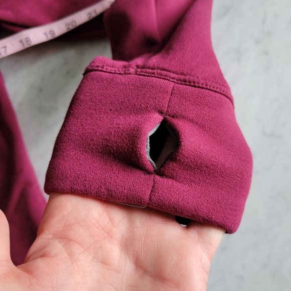 REI Sweatshirt Maroon Red Zip Collar Small - Picture 5 of 7